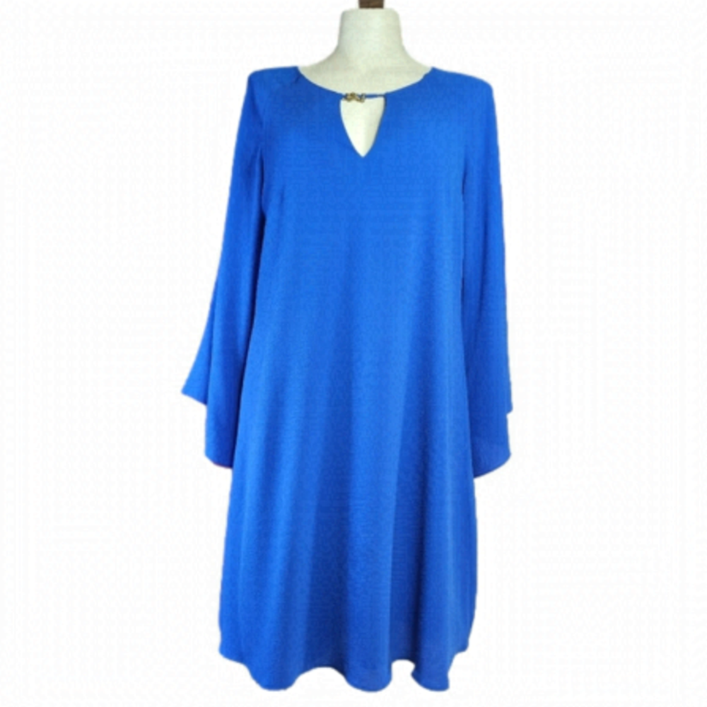 Vince Camuto Blue 3/4 Sleeve Dress